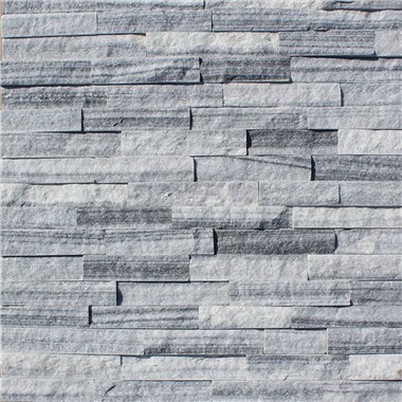 Stacked Stone Feature Wall Cladding Grey and White Quartzite JRE-050