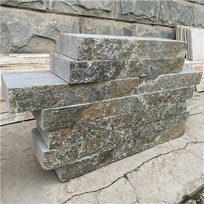 Stone Facing for Exterior Walls Green Quartzite Bricks JRST-042