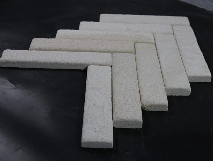 White Natural Sandstone Facing Brick Veneer JRST-064
