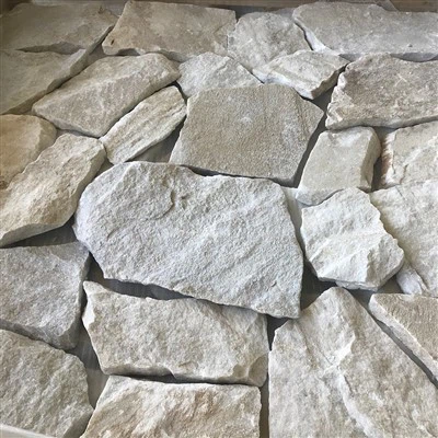 Creamy White Quartzite Natural Stone Cladding Irregular Shape JRSR-044