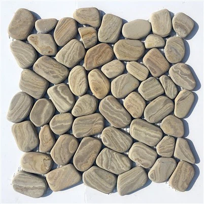 Flat Pebble Mosaics Beige Sandstone JRSM-032